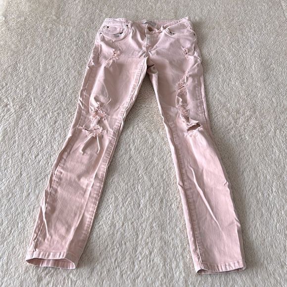 Refuge pink distressed skinny jeans size 6 - Picture 2 of 16